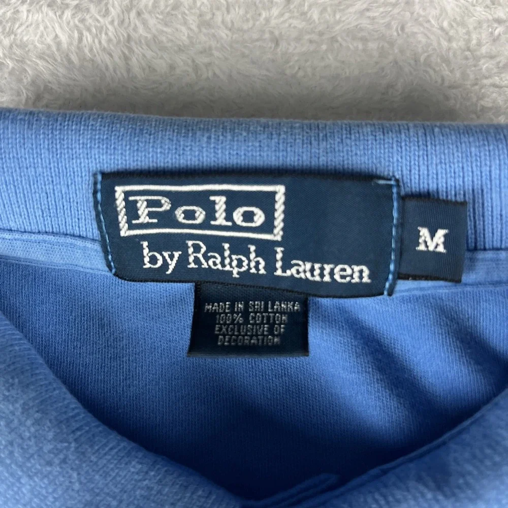 Polo Ralph Lauren Blue Classic Fit Cotton Short Sleeve Polo Mens Size Medium